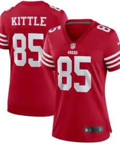 George Kittle San Francisco 49ers Nike Women's Player Game Jersey - White - Image 10