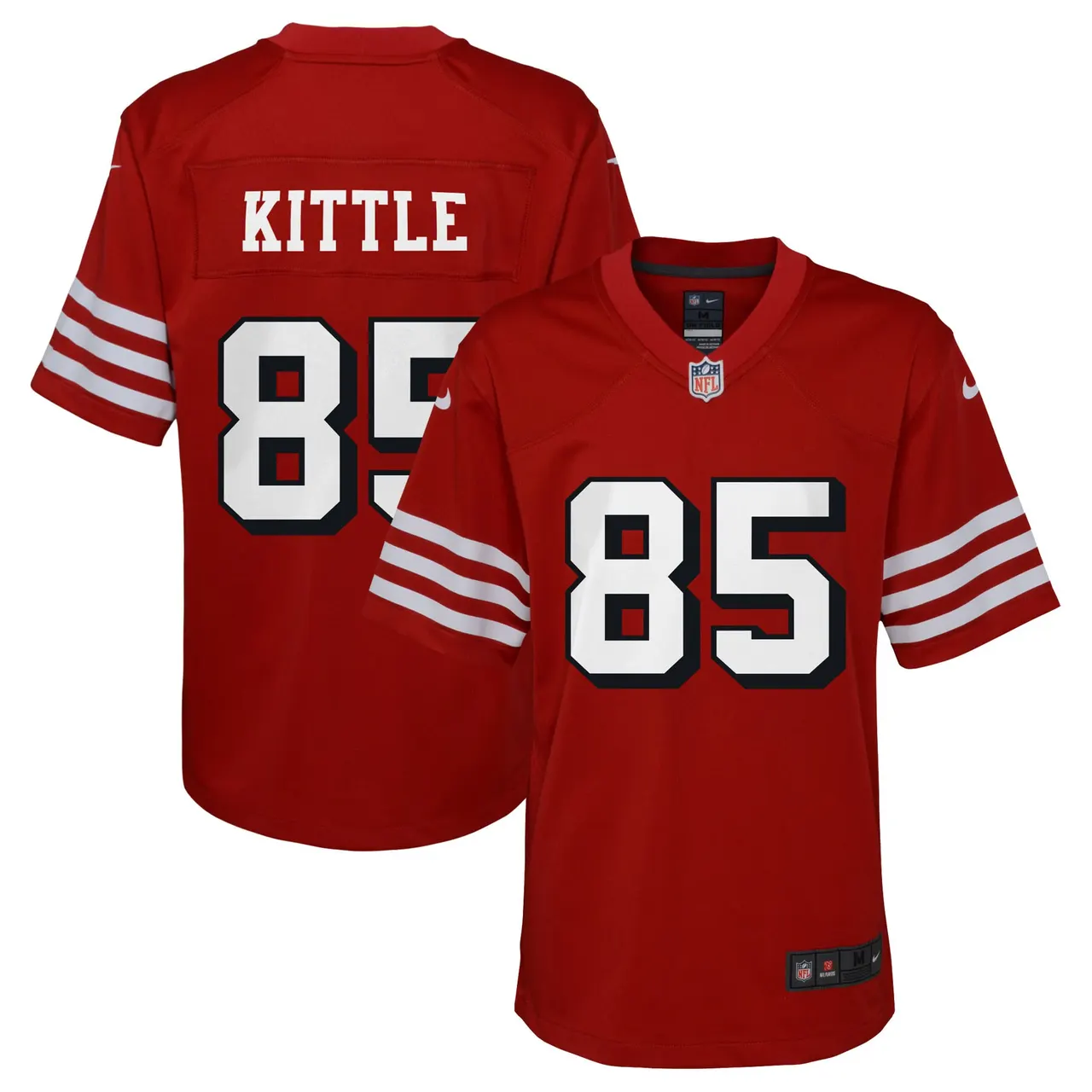 George Kittle San Francisco 49ers Nike Youth Alternate Game Jersey - Scarlet - Image 2