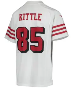 George Kittle San Francisco 49ers Nike Youth Color Rush Game Jersey - White - Image 4