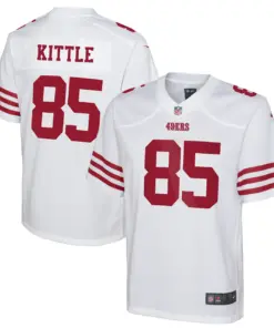 George Kittle San Francisco 49ers Nike Youth Game Jersey - White - Image 2