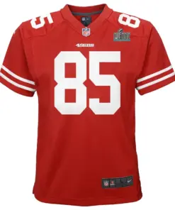 George Kittle San Francisco 49ers Nike Youth Super Bowl LIV Game Jersey - Scarlet - Image 2