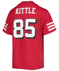 George Kittle San Francisco 49ers Fanatics Youth Replica Player Jersey - Scarlet - Image 4