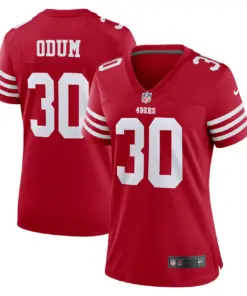 George Odum San Francisco 49ers Nike Women's Game Player Jersey - Scarlet - Image 2
