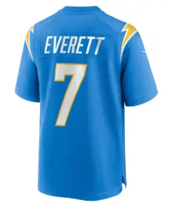 Gerald Everett Los Angeles Chargers Nike Game Player Jersey - White - Image 7