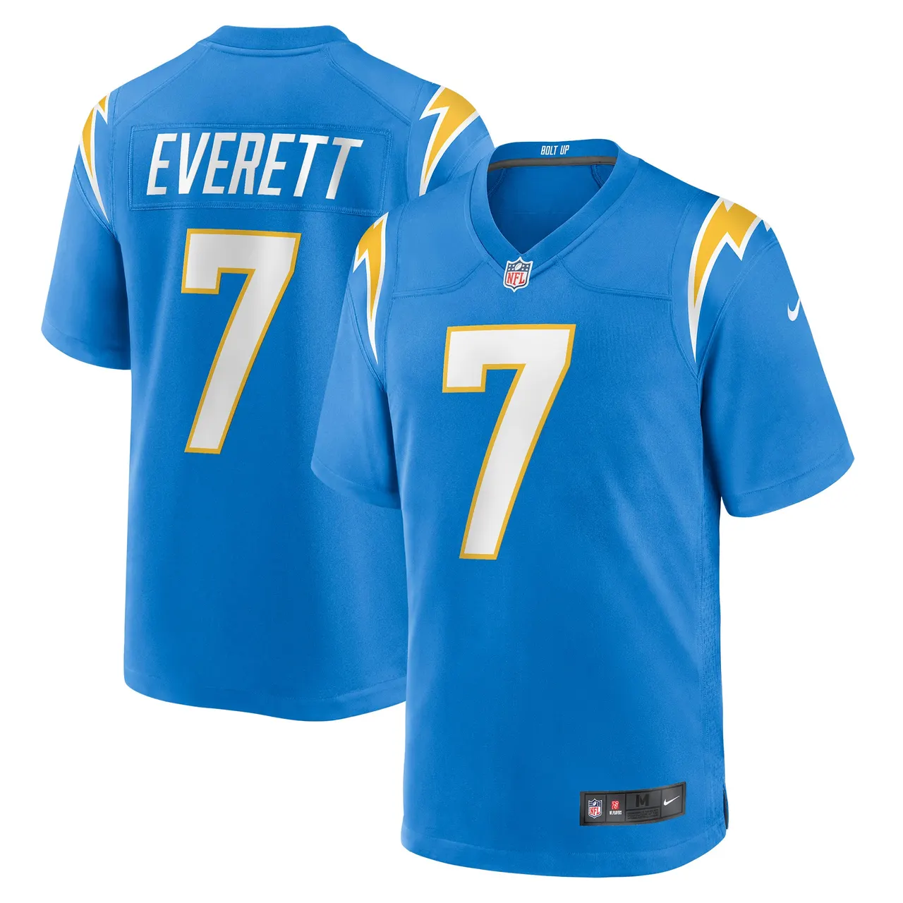 Gerald Everett Los Angeles Chargers Nike Player Game Jersey - Powder Blue - Image 2