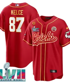 Alternative view of Kansas City Chiefs Nike Super Bowl LVII Cool base Stitched Jersey - Red
