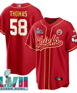 Kansas City Chiefs Nike Super Bowl LVII Cool base Stitched Jersey - Red - Image 4