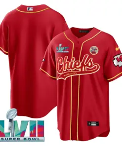 Kansas City Chiefs Nike Super Bowl LVII Cool base Stitched Jersey - Red - Image 7