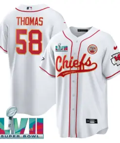Kansas City Chiefs Nike Super Bowl LVII Cool base Stitched Jersey - Red - Image 11