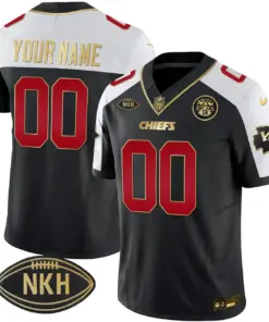 Kansas City Chiefs Nike NKH Patch 2023 Vapor Custom Limited Stitched Jersey - Red - Image 3