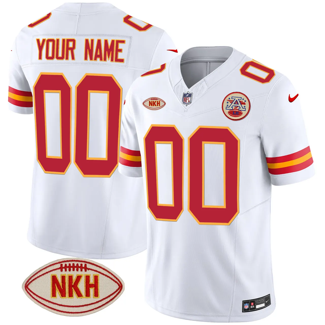 Kansas City Chiefs Nike NKH Patch 2023 Vapor Custom Limited Stitched Jersey - Red - Image 8
