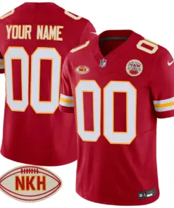 Kansas City Chiefs Nike NKH Patch 2023 Vapor Custom Limited Stitched Jersey - Red