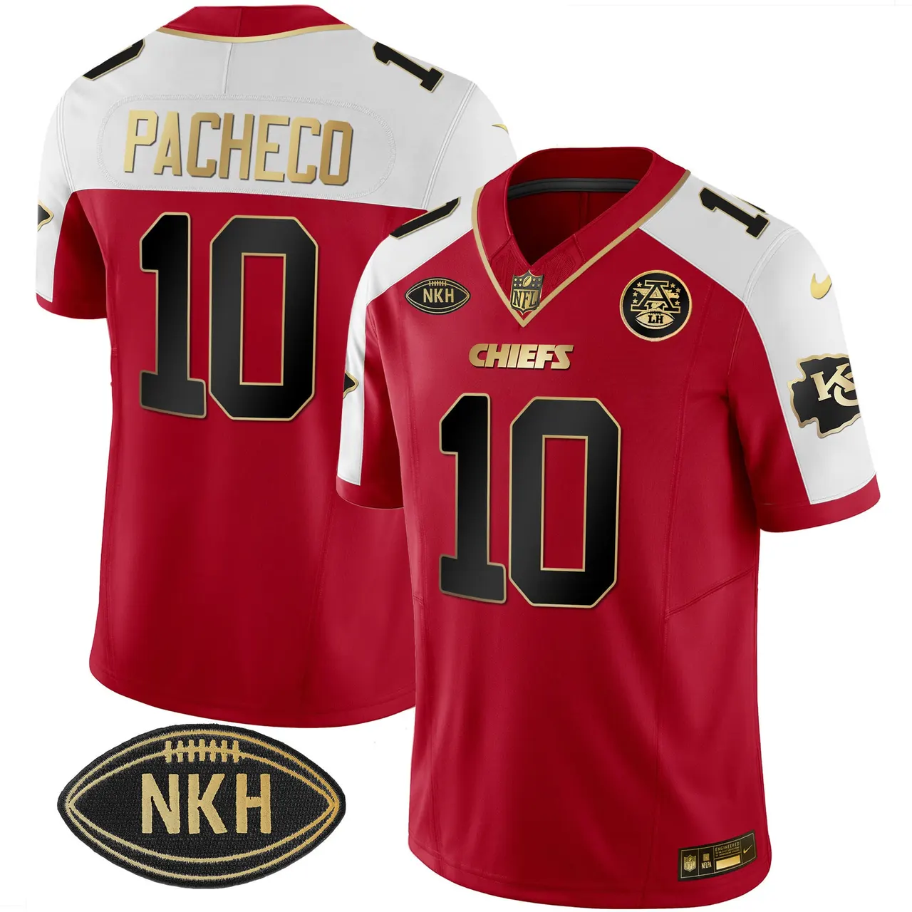Kansas City Chiefs Nike NKH Patch 2023 Vapor Limited Stitched Jersey - Red - Image 5