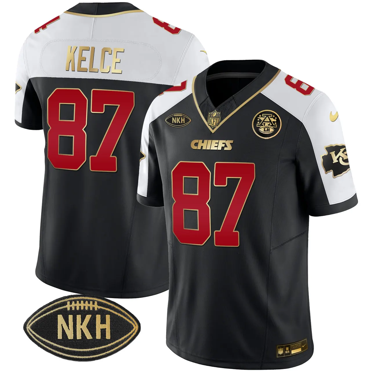 Kansas City Chiefs Nike NKH Patch 2023 Vapor Limited Stitched Jersey - Red - Image 8