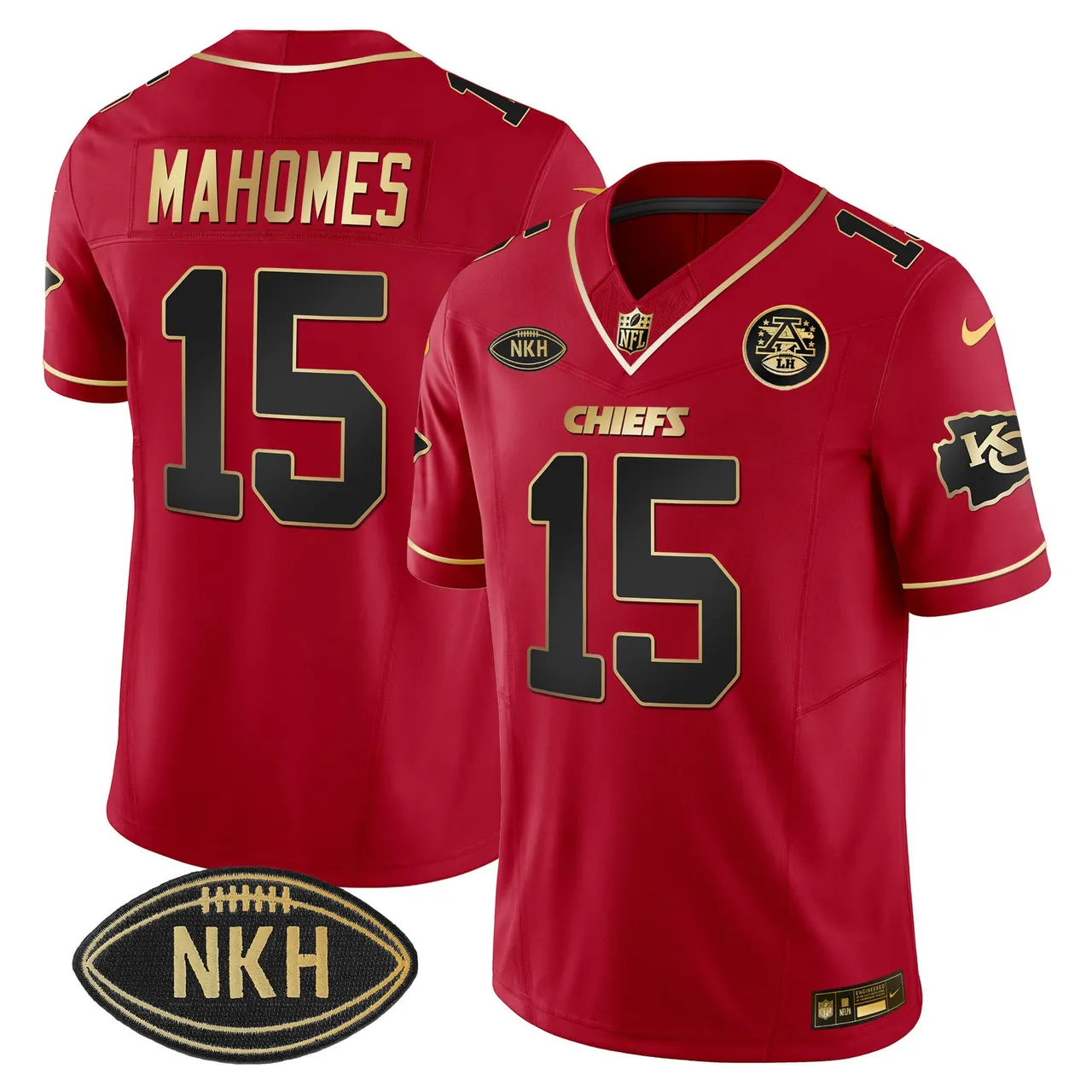 Kansas City Chiefs Nike NKH Patch 2023 Vapor Limited Stitched Jersey - Red - Image 19