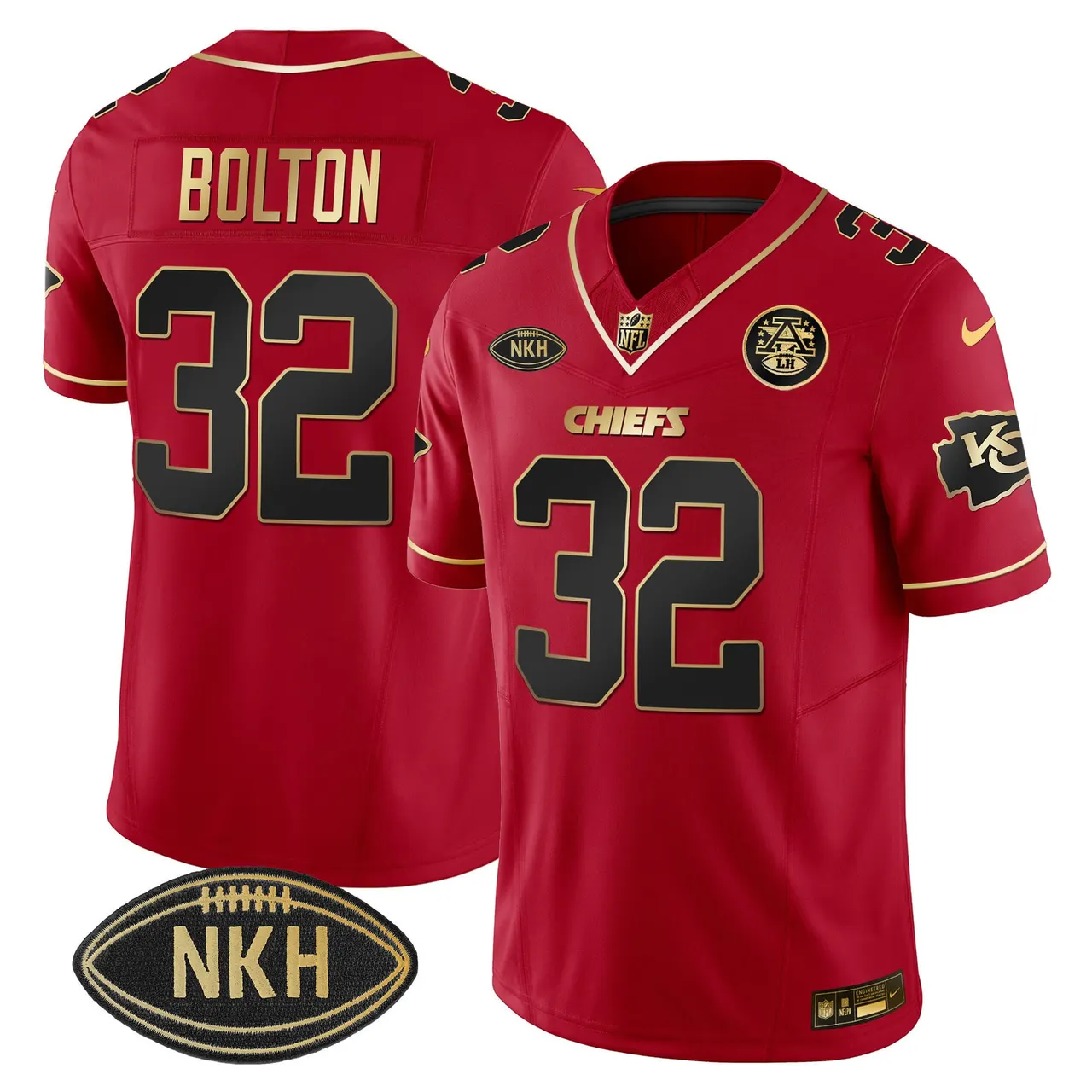 Kansas City Chiefs Nike NKH Patch 2023 Vapor Limited Stitched Jersey - Red - Image 21