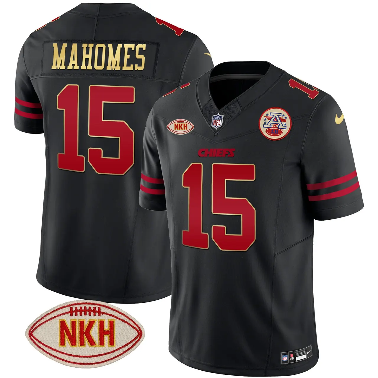 Kansas City Chiefs Nike NKH Patch 2023 Vapor Limited Stitched Jersey - Red - Image 25