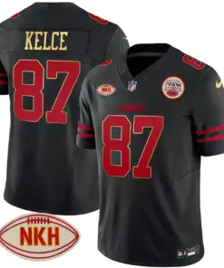 Kansas City Chiefs Nike NKH Patch 2023 Vapor Limited Stitched Jersey - Red - Image 26