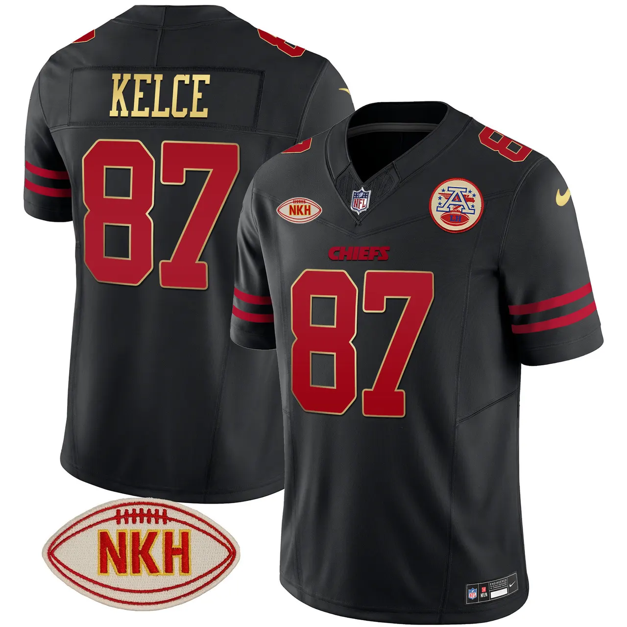 Kansas City Chiefs Nike NKH Patch 2023 Vapor Limited Stitched Jersey - Red - Image 26