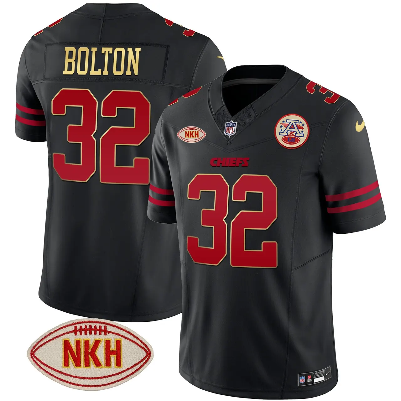 Kansas City Chiefs Nike NKH Patch 2023 Vapor Limited Stitched Jersey - Red - Image 27