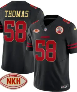 Kansas City Chiefs Nike NKH Patch 2023 Vapor Limited Stitched Jersey - Red - Image 28