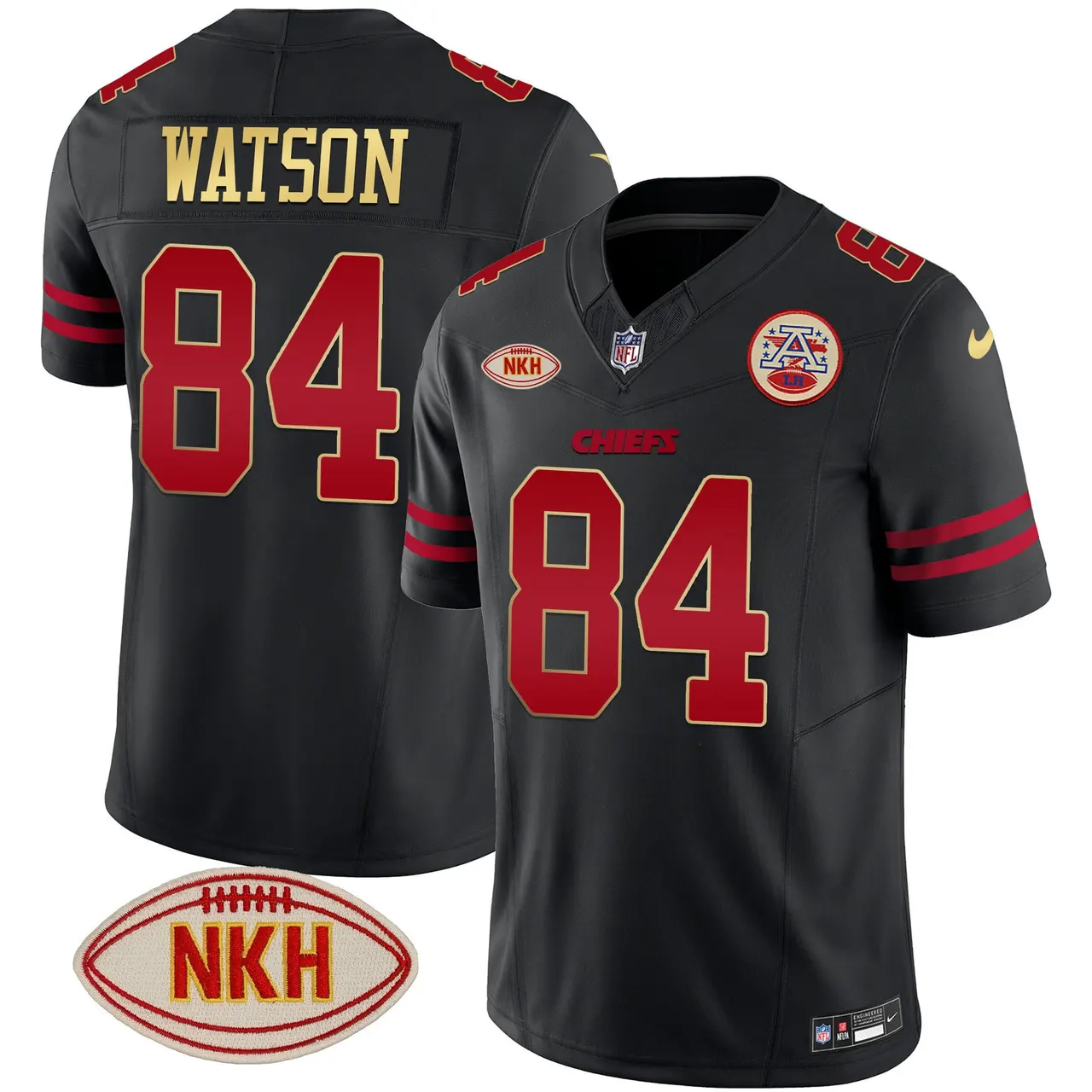 Kansas City Chiefs Nike NKH Patch 2023 Vapor Limited Stitched Jersey - Red - Image 30