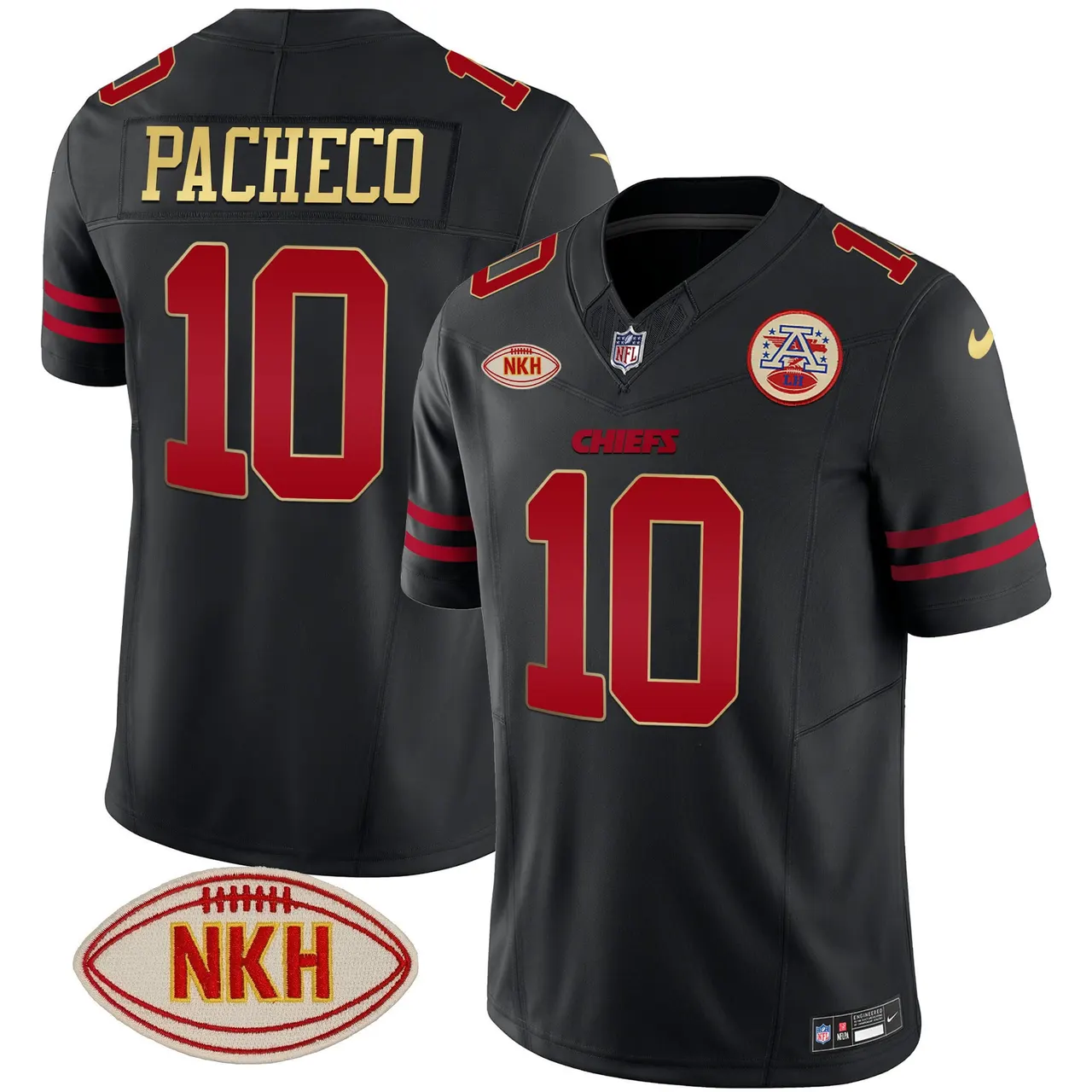 Kansas City Chiefs Nike NKH Patch 2023 Vapor Limited Stitched Jersey - Red - Image 29
