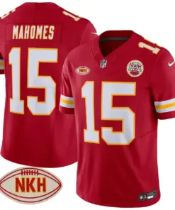 Kansas City Chiefs Nike NKH Patch 2023 Vapor Limited Stitched Jersey - Red - Image 31