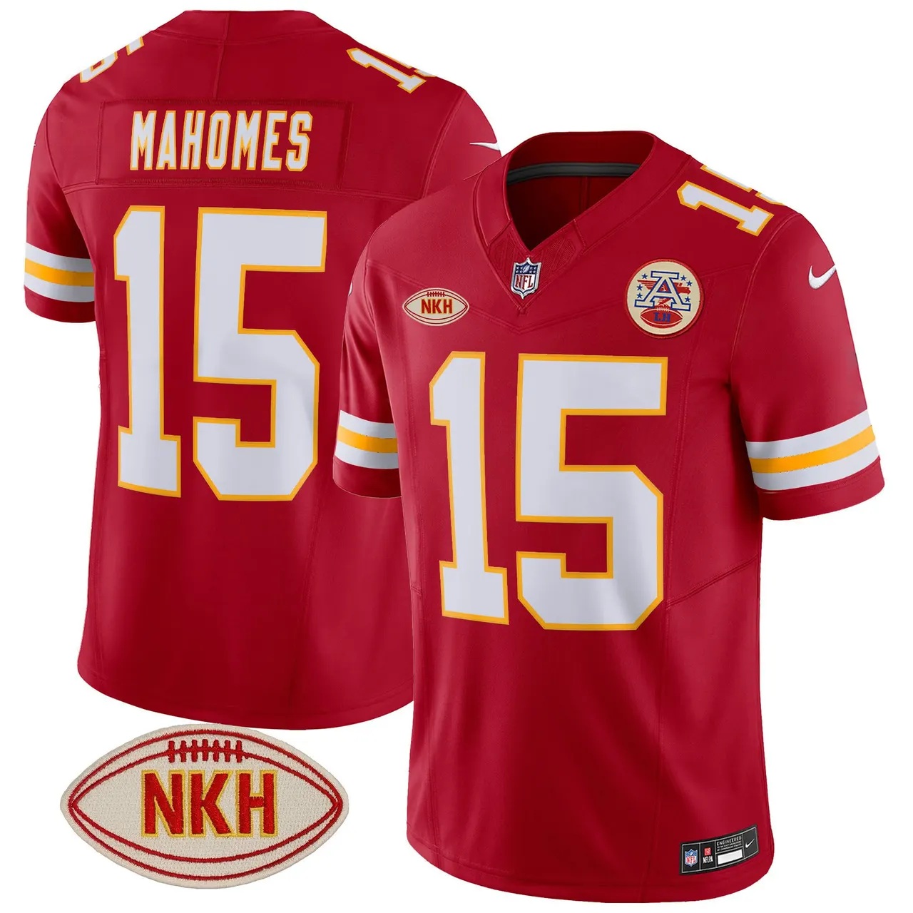 Kansas City Chiefs Nike NKH Patch 2023 Vapor Limited Stitched Jersey - Red - Image 31