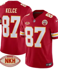 Kansas City Chiefs Nike NKH Patch 2023 Vapor Limited Stitched Jersey - Red - Image 32