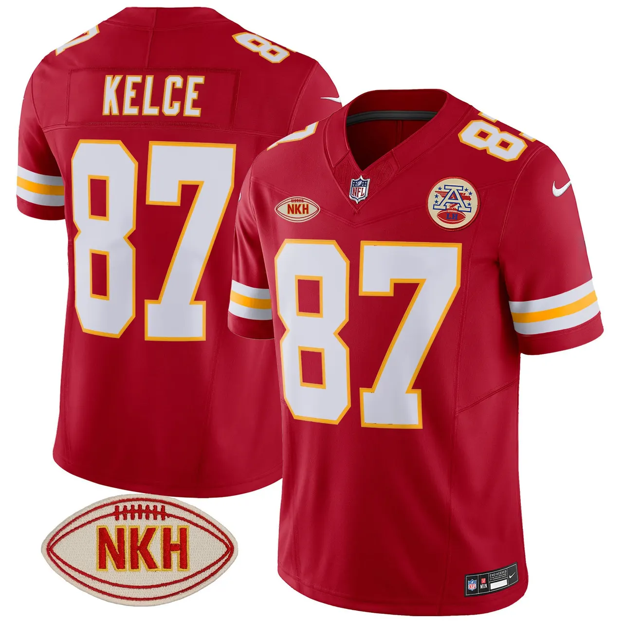 Kansas City Chiefs Nike NKH Patch 2023 Vapor Limited Stitched Jersey - Red - Image 32