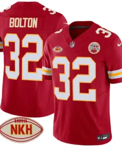 Kansas City Chiefs Nike NKH Patch 2023 Vapor Limited Stitched Jersey - Red - Image 33