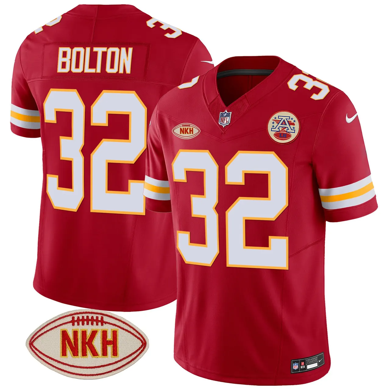 Kansas City Chiefs Nike NKH Patch 2023 Vapor Limited Stitched Jersey - Red - Image 33