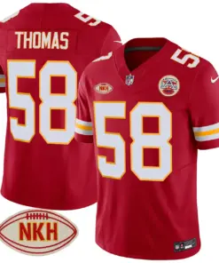 Kansas City Chiefs Nike NKH Patch 2023 Vapor Limited Stitched Jersey - Red - Image 34