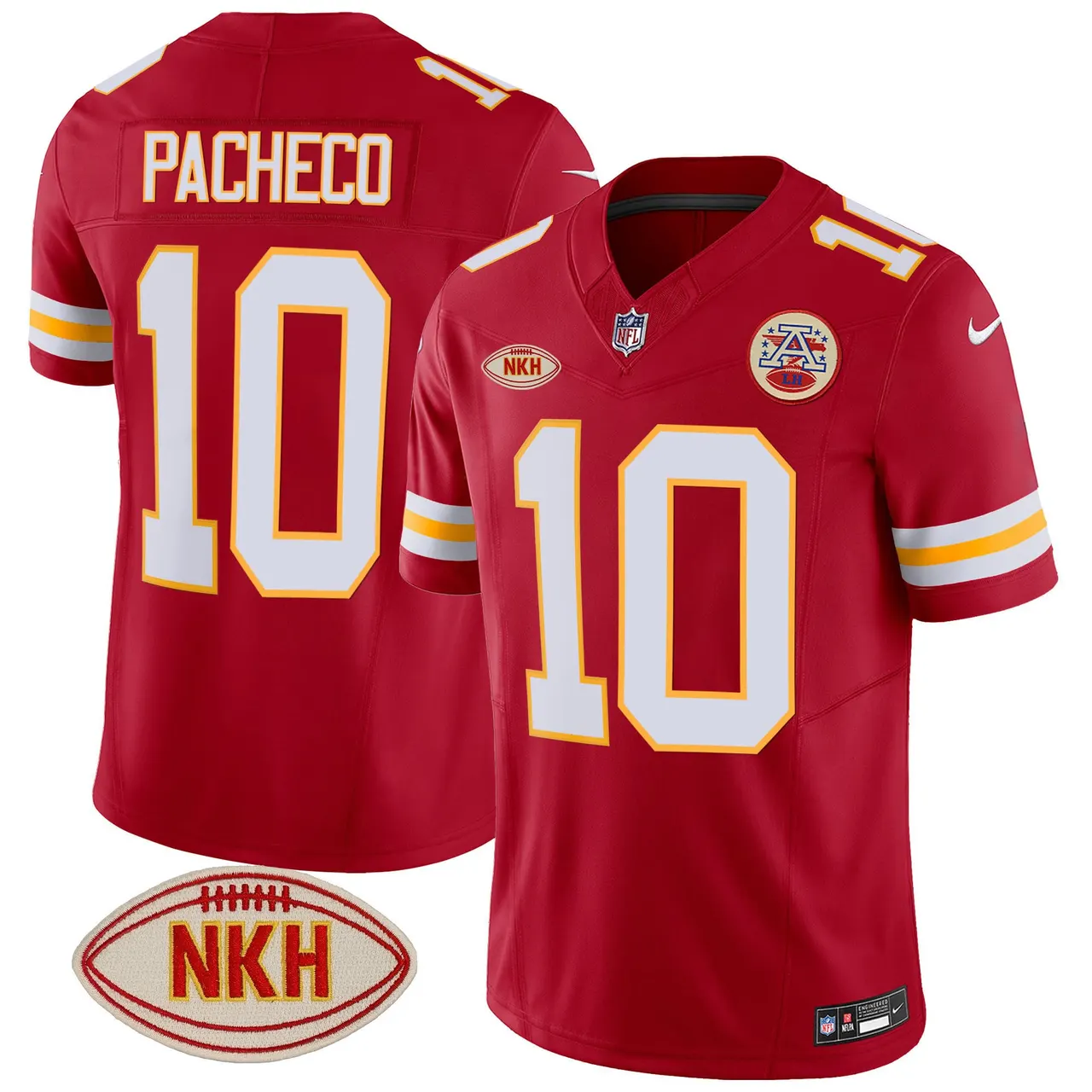 Kansas City Chiefs Nike NKH Patch 2023 Vapor Limited Stitched Jersey - Red - Image 35