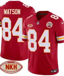 Kansas City Chiefs Nike NKH Patch 2023 Vapor Limited Stitched Jersey - Red - Image 36