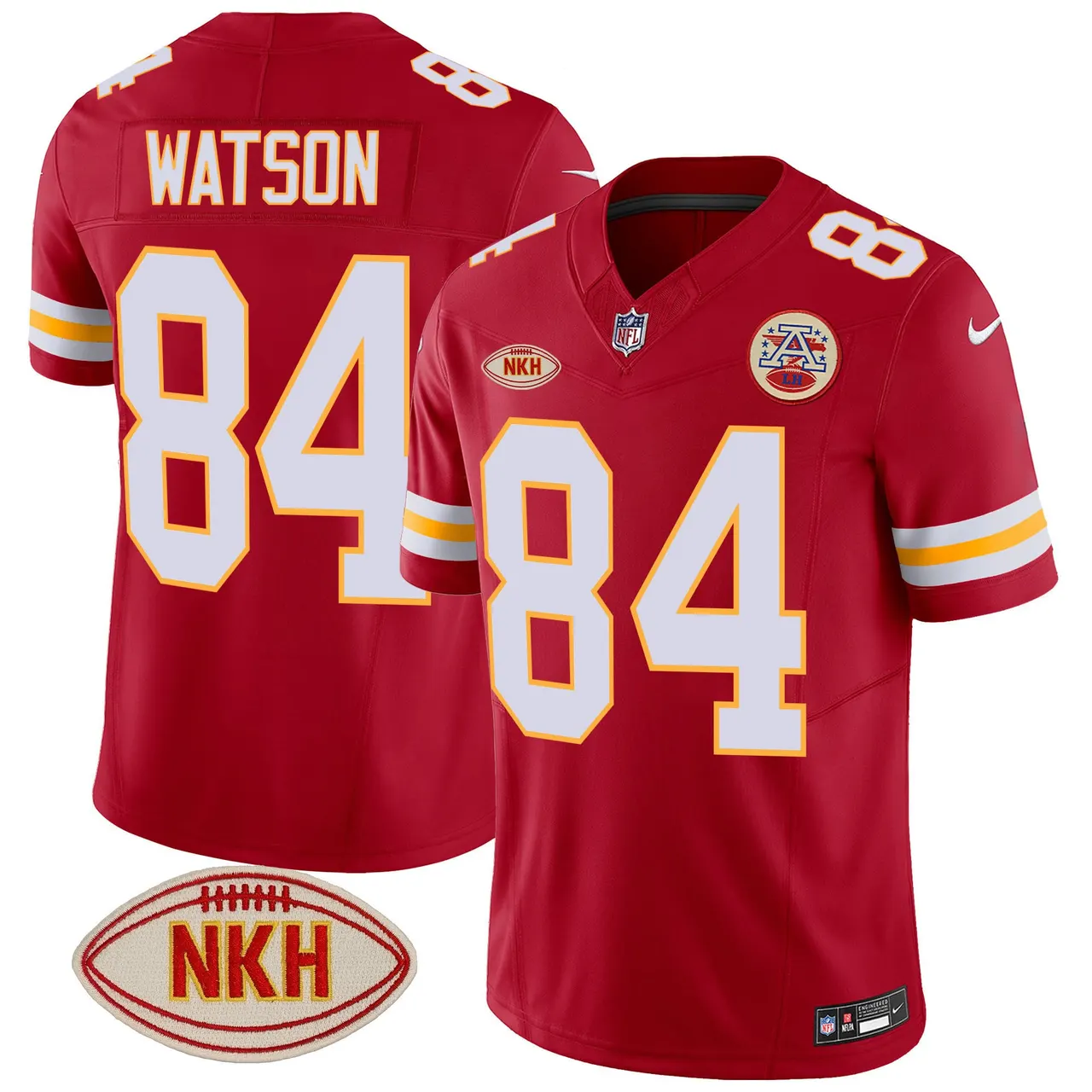 Kansas City Chiefs Nike NKH Patch 2023 Vapor Limited Stitched Jersey - Red - Image 36