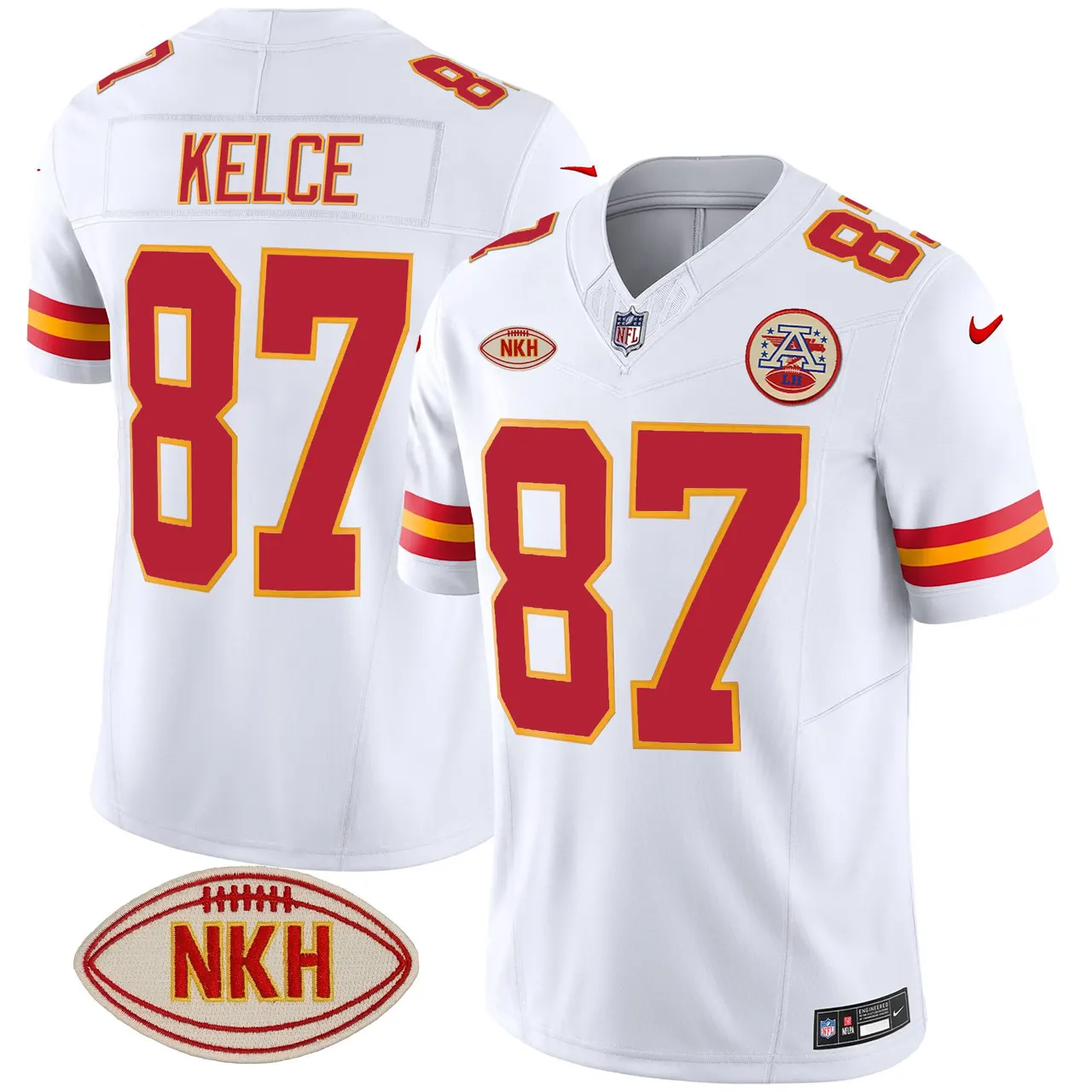 Kansas City Chiefs Nike NKH Patch 2023 Vapor Limited Stitched Jersey - Red - Image 38