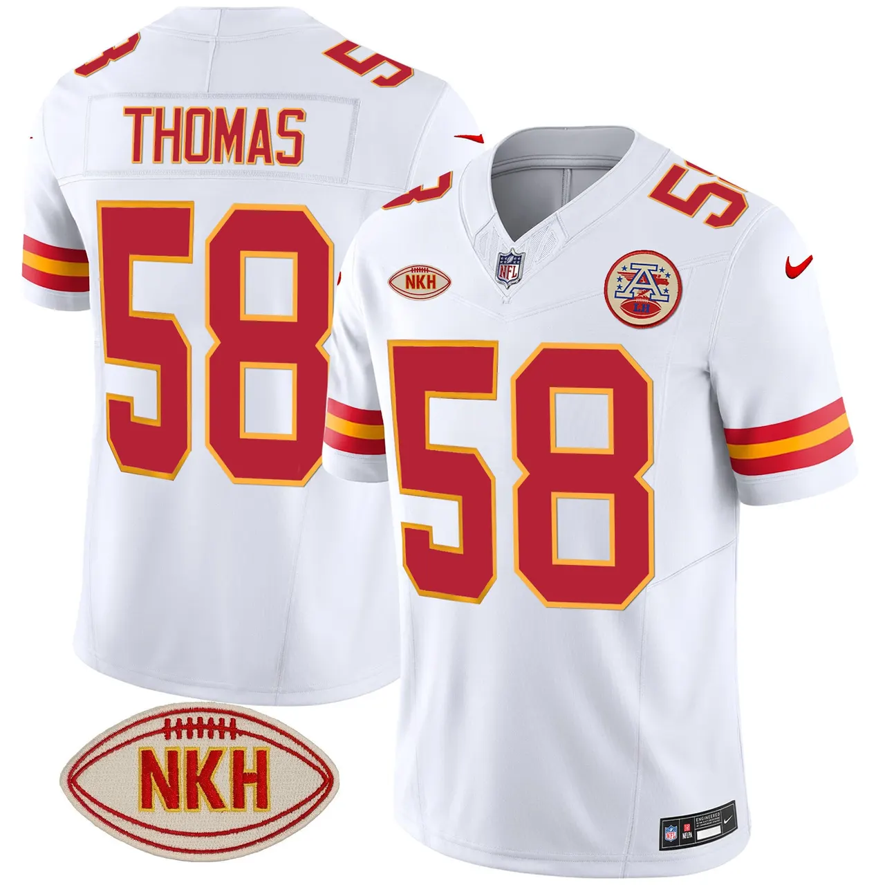 Kansas City Chiefs Nike NKH Patch 2023 Vapor Limited Stitched Jersey - Red - Image 40