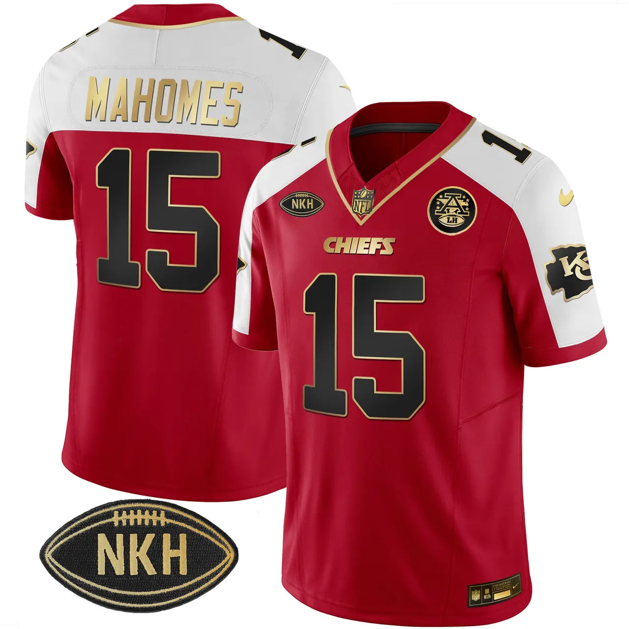 Kansas City Chiefs Nike NKH Patch 2023 Vapor Limited Stitched Jersey - Red