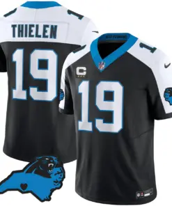 Carolina Panthers Nike Patch Vapor Limited Stitched Jersey All Stitched - Anthracite - Image 4