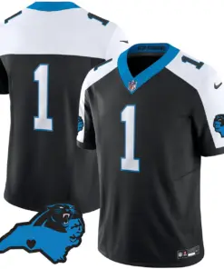 Carolina Panthers Nike Patch Vapor Limited Stitched Jersey All Stitched - Anthracite - Image 7