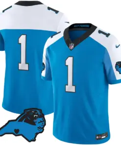Carolina Panthers Nike Patch Vapor Limited Stitched Jersey All Stitched - Anthracite - Image 14