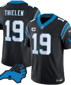 Carolina Panthers Nike Patch Vapor Limited Stitched Jersey All Stitched - Anthracite - Image 18