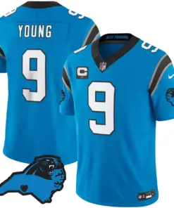 Carolina Panthers Nike Patch Vapor Limited Stitched Jersey All Stitched - Anthracite - Image 22