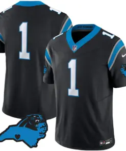 Carolina Panthers Nike Patch Vapor Limited Stitched Jersey All Stitched - Anthracite - Image 21