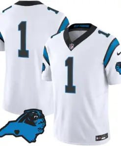 Carolina Panthers Nike Patch Vapor Limited Stitched Jersey All Stitched - Anthracite - Image 35