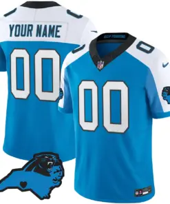 Alternative view of Carolina Panthers Nike Patch Vapor Custom Limited Stitched Jersey All Stitched - Anthracite