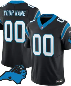 Carolina Panthers Nike Patch Vapor Custom Limited Stitched Jersey All Stitched - Anthracite - Image 3