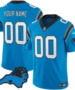 Carolina Panthers Nike Patch Vapor Custom Limited Stitched Jersey All Stitched - Anthracite - Image 4